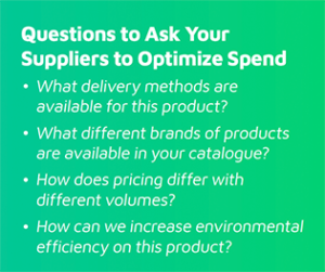 Infographic: Questions For Suppliers to Optimize Spend in procurement